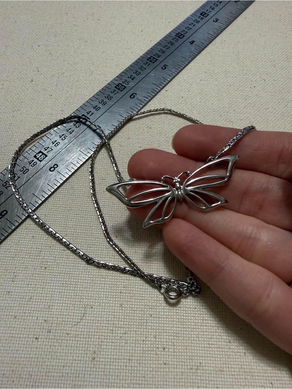 TRIFARI Silver-Toned Butterfly Pendant Necklace - Picture 8 of 8